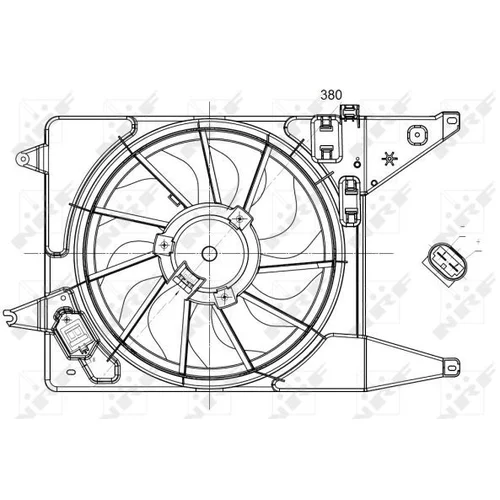 Ventilátor chladenia motora 47225 /NRF/ - obr. 1