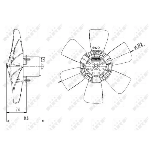 Ventilátor chladenia motora 47390 /NRF/ - obr. 1