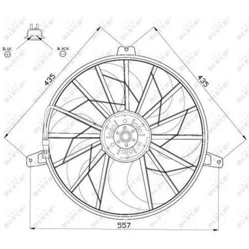 Ventilátor chladenia motora NRF 47524 - obr. 2