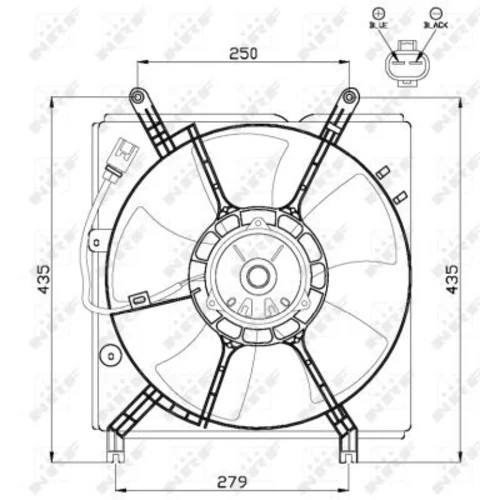 Ventilátor chladenia motora NRF 47534 - obr. 2