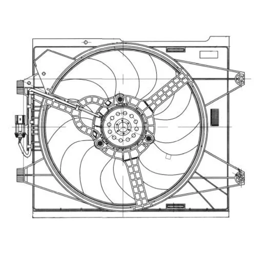 Ventilátor chladenia motora NRF 47655