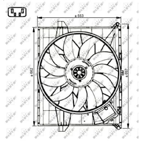 Ventilátor chladenia motora NRF 47731 - obr. 2