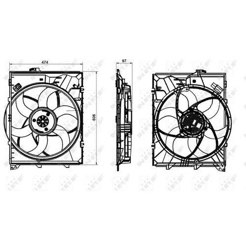 Ventilátor chladenia motora NRF 47862 - obr. 1