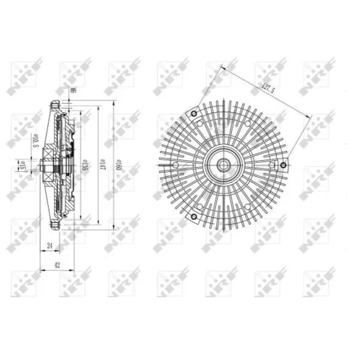 Spojka ventilátora chladenia NRF 49583 - obr. 4