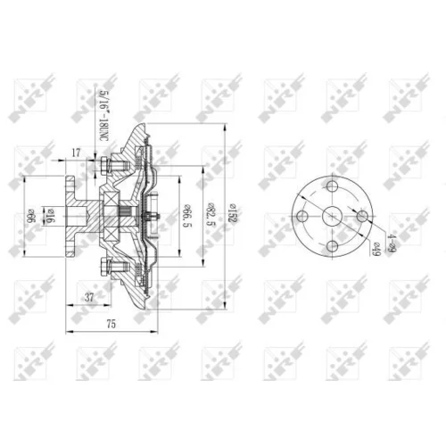 Spojka ventilátora chladenia NRF 49592 - obr. 4