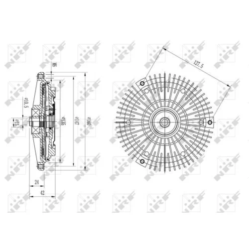 Spojka ventilátora chladenia NRF 49615 - obr. 4