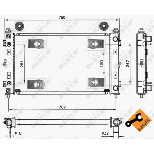 Chladič motora NRF 50232 - obr. 4