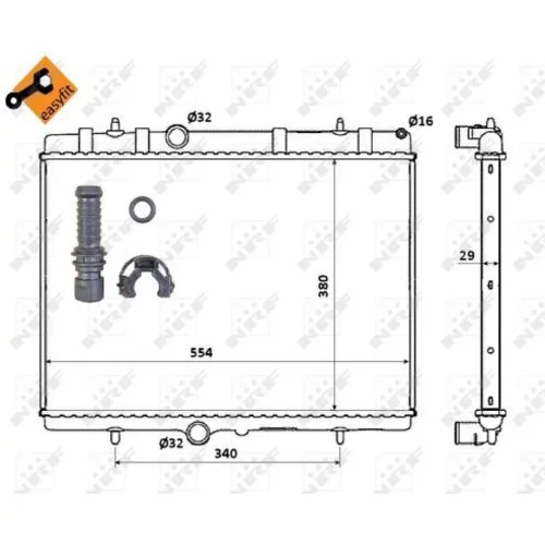 Chladič motora NRF 50437 - obr. 3