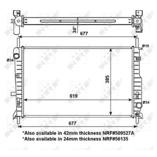 Chladič motora NRF 509527 - obr. 3