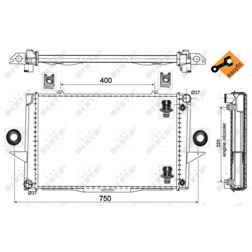 Chladič motora 529509 /NRF/ - obr. 3