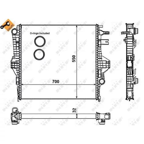 Chladič motora 53005 /NRF/ - obr. 4