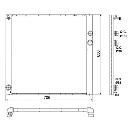 Chladič motora NRF 53100 - obr. 3