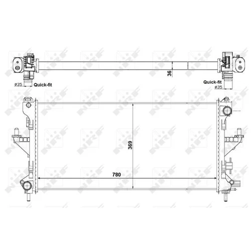 Chladič motora NRF 53199 - obr. 2