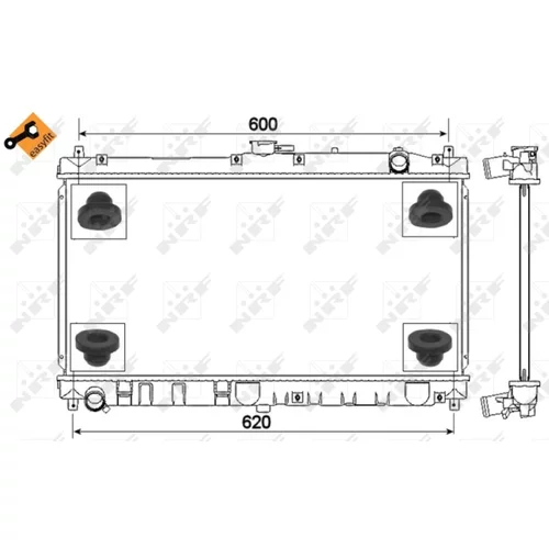 Chladič motora NRF 53317 - obr. 3