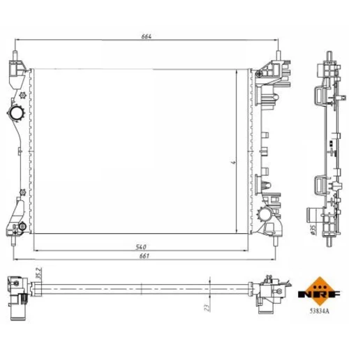 Chladič motora NRF 53834A