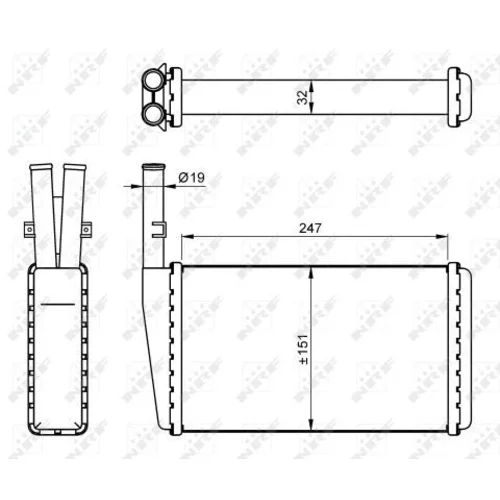 Výmenník tepla vnútorného kúrenia NRF 54266 - obr. 4