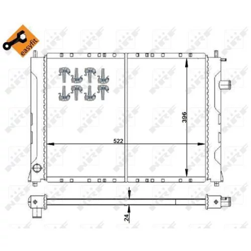 Chladič motora NRF 55326 - obr. 3