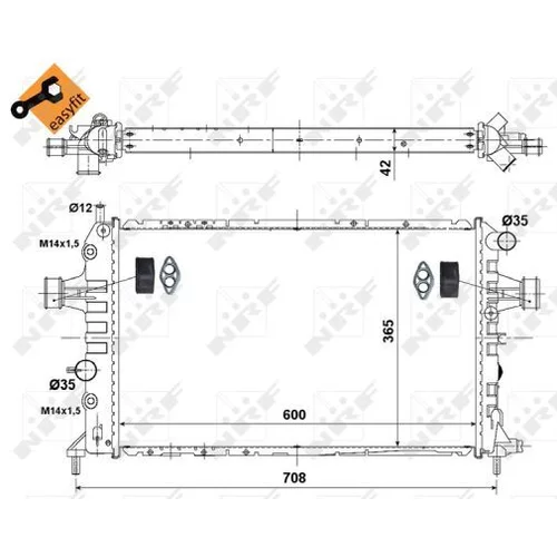 Chladič motora NRF 55351 - obr. 3