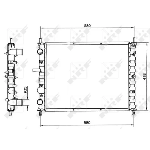 Chladič motora NRF 58017 - obr. 1