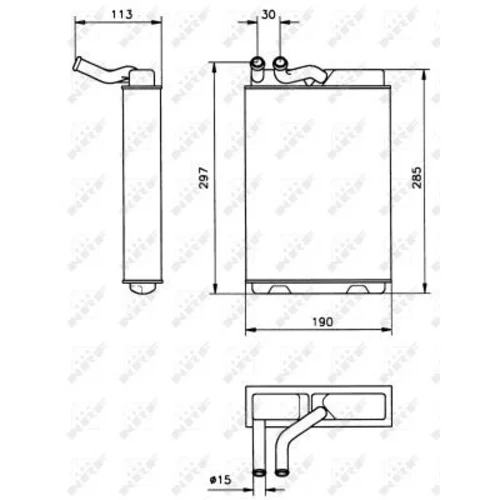 Výmenník tepla vnútorného kúrenia NRF 58149 - obr. 4