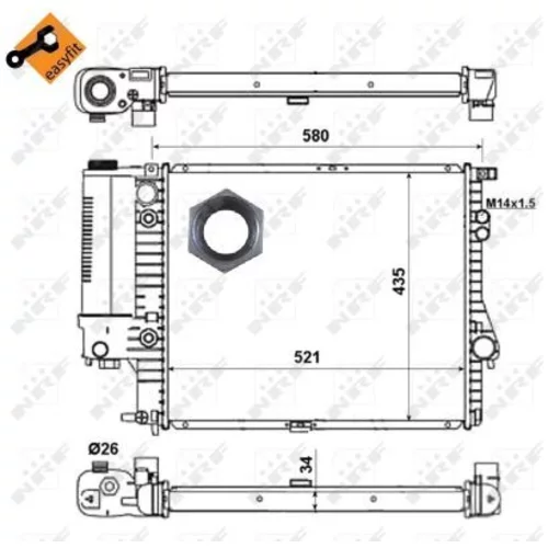 Chladič motora NRF 58165 - obr. 3