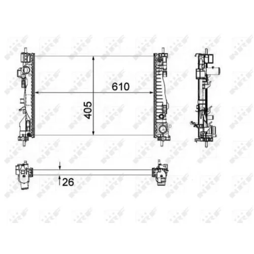 Chladič motora 58492 /NRF/