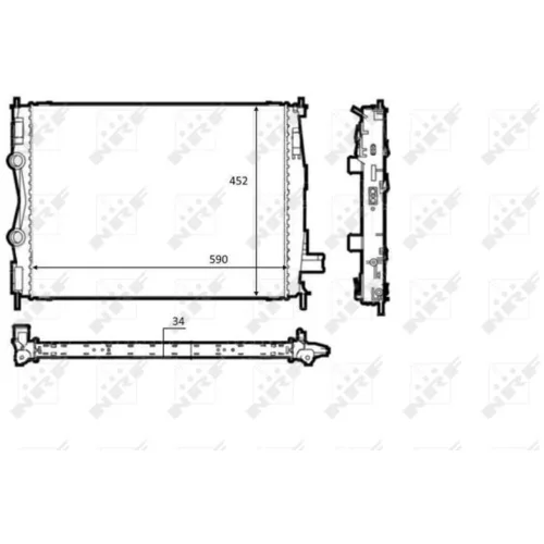 Chladič motora NRF 58539 - obr. 3