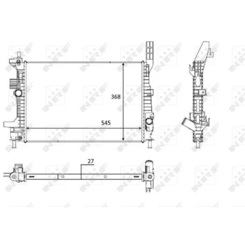 Chladič motora NRF 58650 - obr. 3