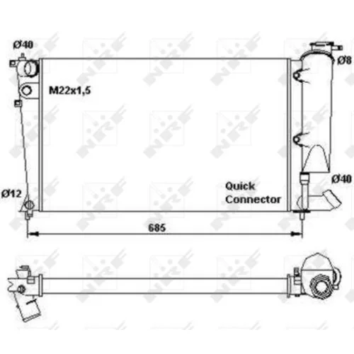 Chladič motora NRF 58923 - obr. 3