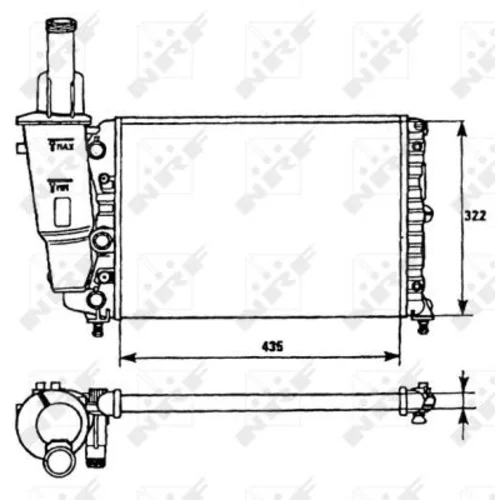 Chladič motora NRF 58951 - obr. 1