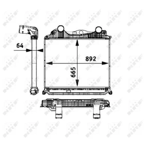 Chladič plniaceho vzduchu NRF 30206 - obr. 4