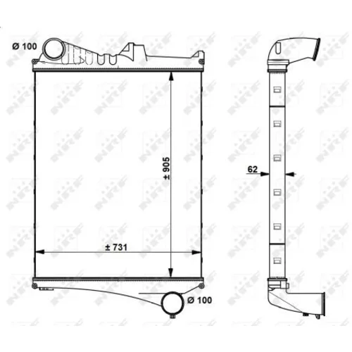 Chladič plniaceho vzduchu NRF 30225