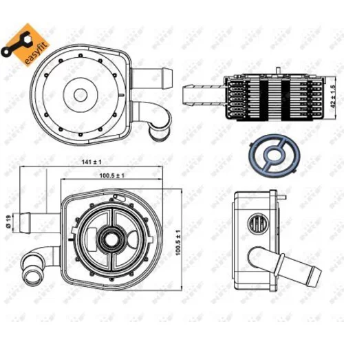 Chladič motorového oleja NRF 31297 - obr. 5