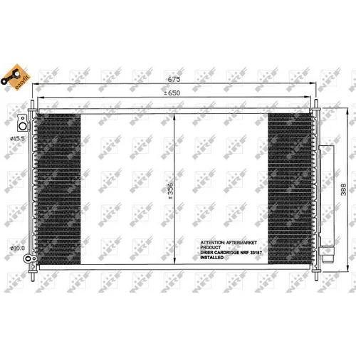 Kondenzátor klimatizácie NRF 35559 - obr. 3