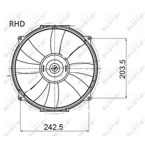 Ventilátor chladenia motora NRF 47045 - obr. 3