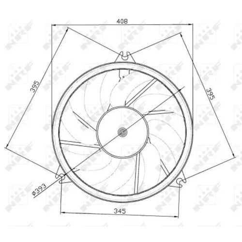 Ventilátor chladenia motora NRF 47049