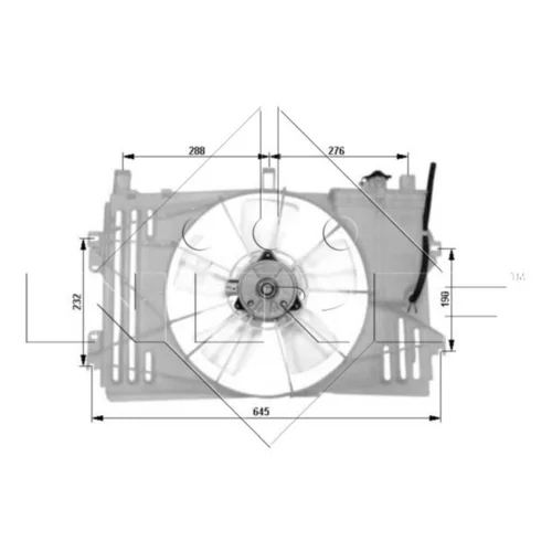 Ventilátor chladenia motora NRF 47053