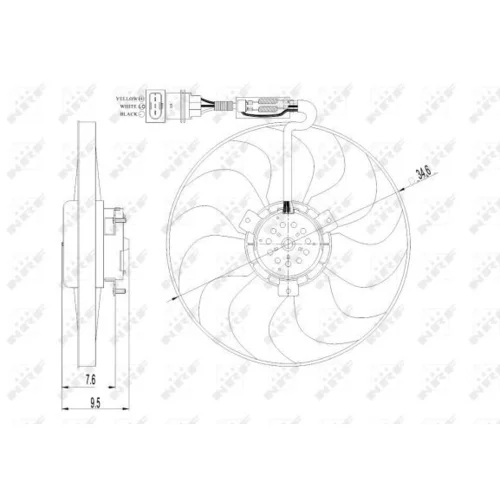 Ventilátor chladenia motora 47064 /NRF/ - obr. 3