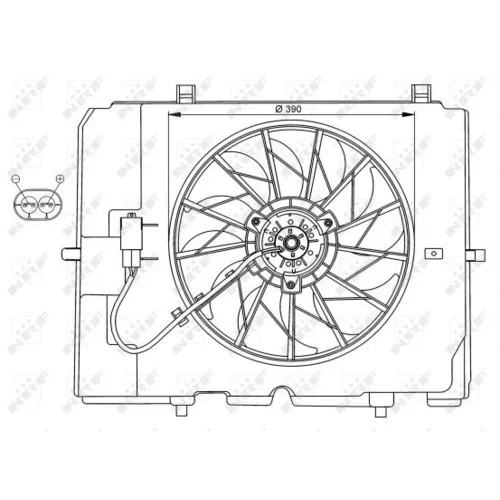 Ventilátor chladenia motora 47067 /NRF/