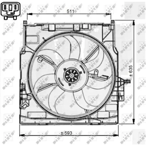 Ventilátor chladenia motora 47733 /NRF/ - obr. 2