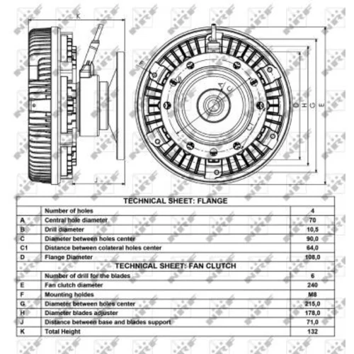 Spojka ventilátora chladenia NRF 49001 - obr. 4