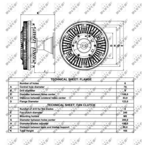 Spojka ventilátora chladenia NRF 49031 - obr. 4