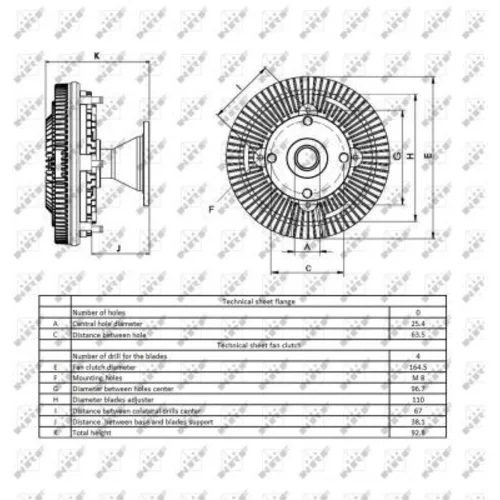 Spojka ventilátora chladenia NRF 49418 - obr. 4