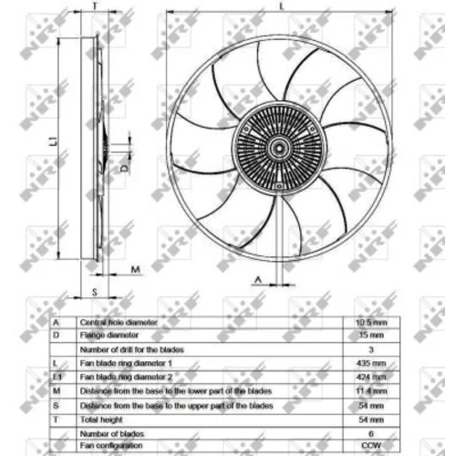 Spojka ventilátora chladenia NRF 49539 - obr. 4