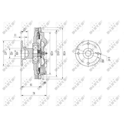 Spojka ventilátora chladenia NRF 49576 - obr. 4