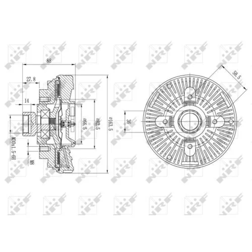 Spojka ventilátora chladenia NRF 49600 - obr. 4