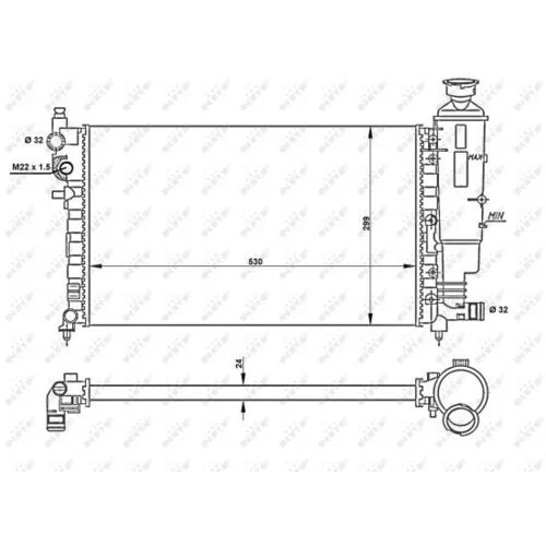 Chladič motora NRF 50428 - obr. 3