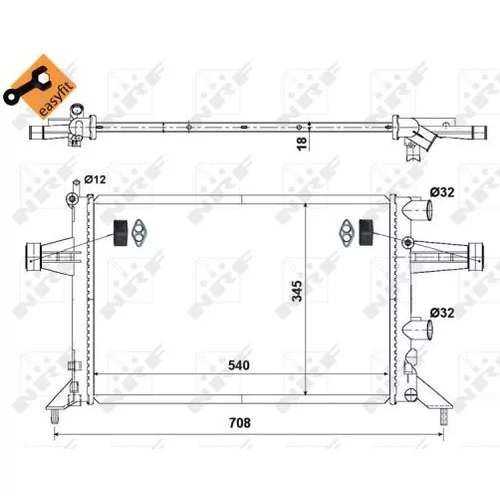 Chladič motora NRF 507529 - obr. 3