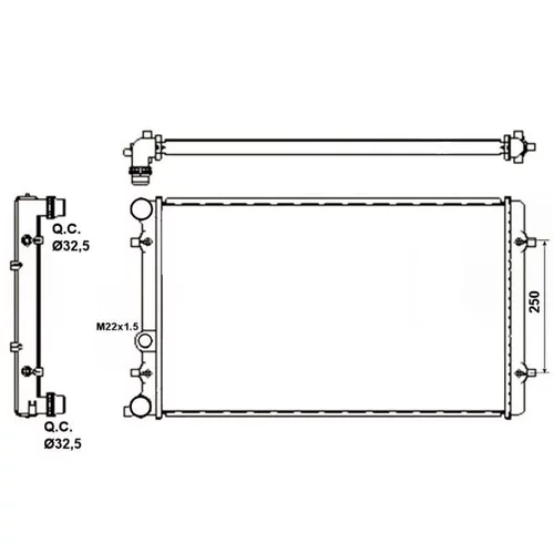 Chladič motora NRF 509529A - obr. 4