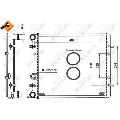 Chladič motora 509530A /NRF/ - obr. 3